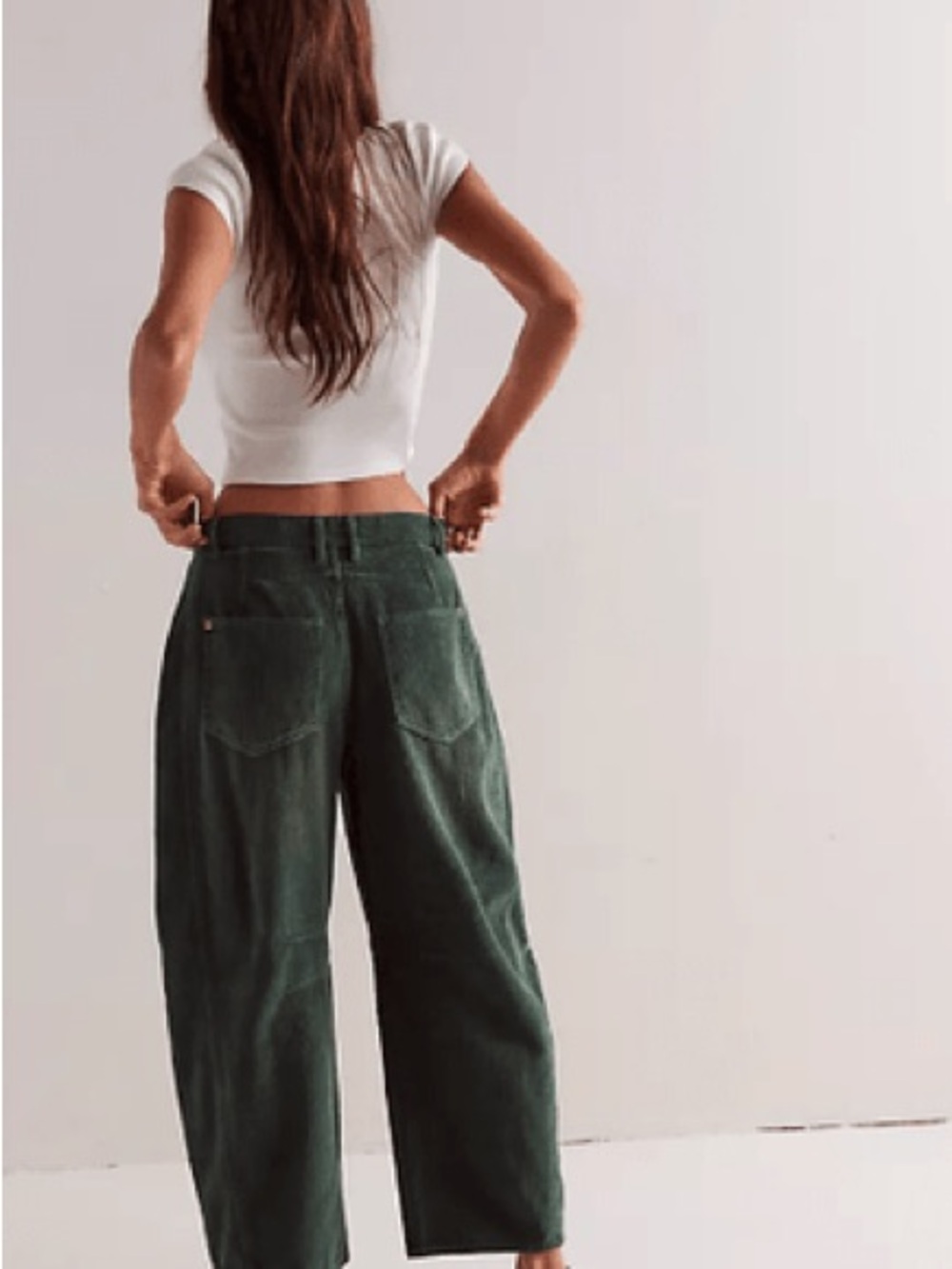 We The Free Sage Green Corduroy Button-Fly Pants - Picture 3 of 7